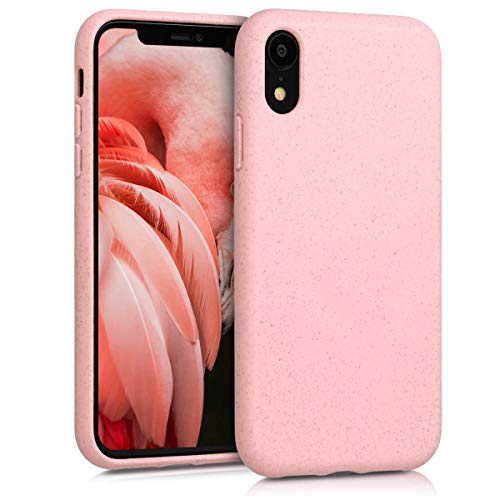 kalibri Funda Compatible con Apple iPhone XR Carcasa Hecha de TPU y Trigo Natural ecológico - Rosa Chicle