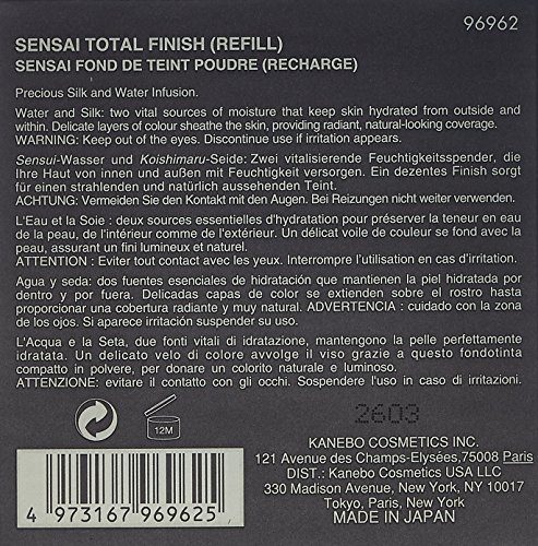 Kanebo Total Finish Refill Sensai Foundation #206-Golden Dune 12 gr, Pink (4973167969625)