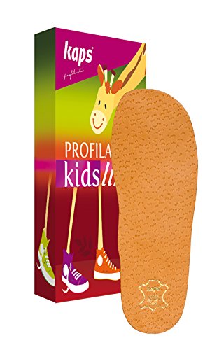 Kaps Plantillas Ortopédicas y Anatómicas de Cuero para Niños para Zapatos y Botas, Preventivas con Soporte del Arco Longitudinal, Anatomix Kids, Todas las Tallas (27-28 EUR / 9-10 UK Niños)