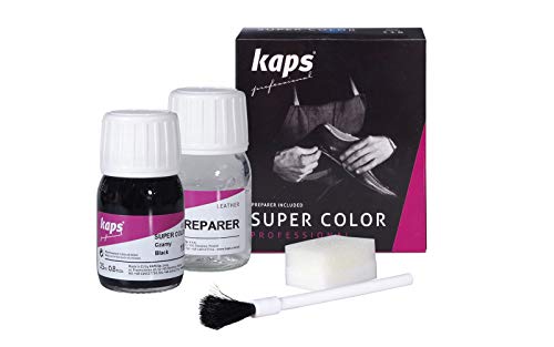 Kaps Tinte con Imprimación para Zapatos y Bolsos Textiles Y de Cuero Natural Y Sintético, Super Color And Preparer, 70 Colores (149 - coñac)