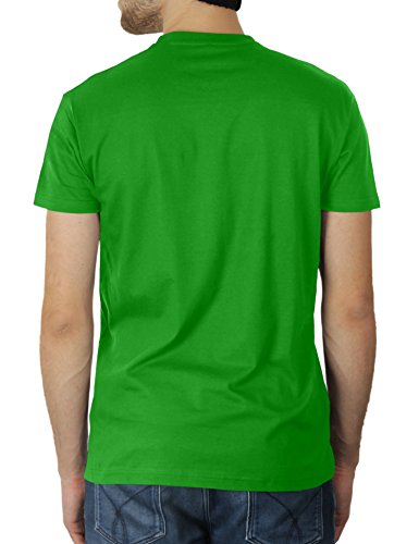 KaterLikoli - Camiseta para hombre, diseño con texto "Vegan Macht Glücklich" Apple Green XL