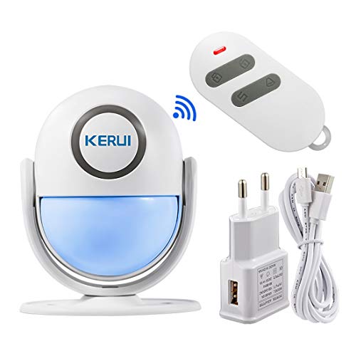 KERUI WP6 Sensor Alarma Casa WiFi Inalámbrico Control por APP, Sistema Alarma Puerta Antirrobo con 125 dB Sirena y Luces, Detector de Movimiento Infrarrojos para Hogar/Tienda/Oficina/Entrada Puerta