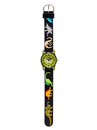 KIDDUS Reloj Educativo de Calidad para niña y niño. Analógico de Pulsera, con Ejercicios Time Teacher para Aprender a Leer y Decir la Hora. Mecanismo de Cuarzo japonés. RE0259 Dino