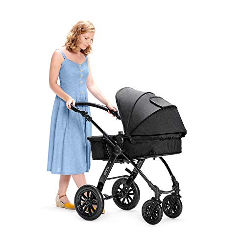 Kinderkraft Carrito Bebé 3 Piezas MOOV, Silla Paseo, Silla Coche, Plegable, Gris