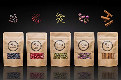 Kit De Gin Botánicos - 5 Gin Tónic Especias Naturales (81g) - Perfecto Como Regalo Y En El Cóctel