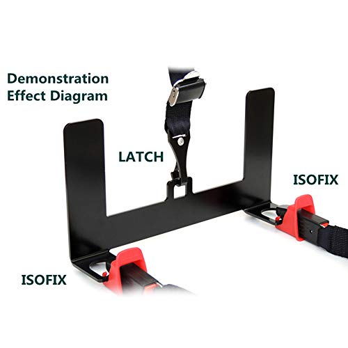 KKmoon Kit de Montaje de Anclaje de Restricción de ISOFIX Asiento Infantil para Automóvil Universal para Conector de Correa ISOFIX