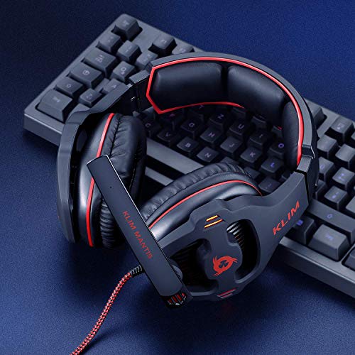 KLIM™ Mantis - Cascos Gaming con micrófono - Auriculares USB para PC, PS4, Nintendo Switch, Mac + Sonido Envolvente 7.1 con cancelación de Ruido pasiva + NUEVOS 2020