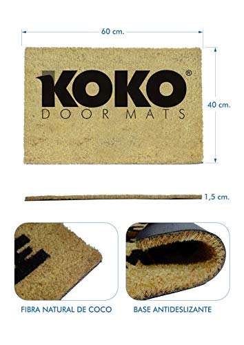 koko doormats - Felpudos Originales y Divertidos para la Entrada de casa - Bienvenido al Lado Oscuro - PVC, Coco, 40 x 60 cm