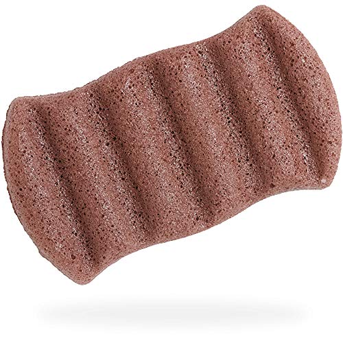 konjac esponja 6 Wave cuerpo esponja, francés rojo arcilla