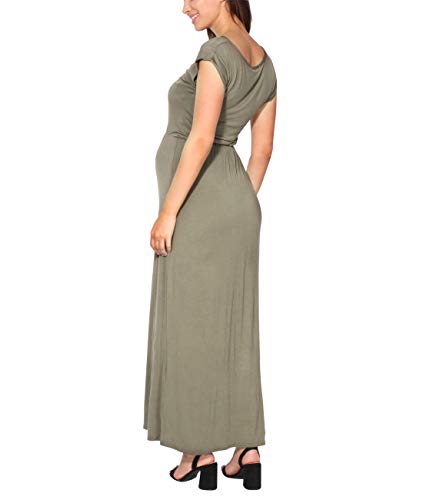 KRISP Vestido Mujer Tallas Grandes Largo Casual Ibicenco De Día Ropa Hippie Online Ofertas, (Caqui (3269), 38 EU (10 UK)), 3269-KHA-10