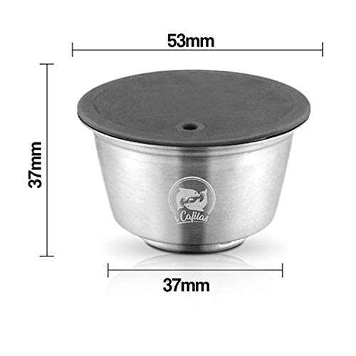 Kurphy Metal Rusable Coffee Capsule Filtro de Acero Inoxidable para Dolce Gusto EDG Lumio Recargable Filtro Gotero Tamper