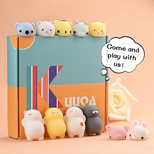 KUUQA 25 Unids Mochi Squishy Juguetes Kawaii Squishies Animales Panda Cat Paw Lindo Mini Apretón Squeeze Bolas de Estrés Relleno Juguetes Fiesta de Cumpleaños Regalos Regalos para Niños Adultos