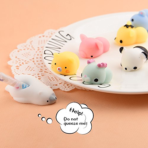 KUUQA 25 Unids Mochi Squishy Juguetes Kawaii Squishies Animales Panda Cat Paw Lindo Mini Apretón Squeeze Bolas de Estrés Relleno Juguetes Fiesta de Cumpleaños Regalos Regalos para Niños Adultos