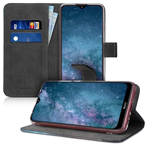 kwmobile Funda Compatible con Xiaomi Redmi 8 - Carcasa de Cuero sintético árbol y Estrellas - con Tarjetero