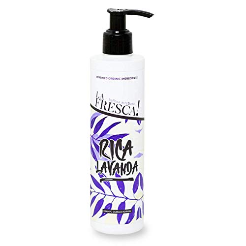 LA FRESCA! Rica Lavanda Champu sin Sulfatos ni Parabenos Ecológico, champu anticaida mujer/hombre - Antioxidante reparador de Cabello - 250ml