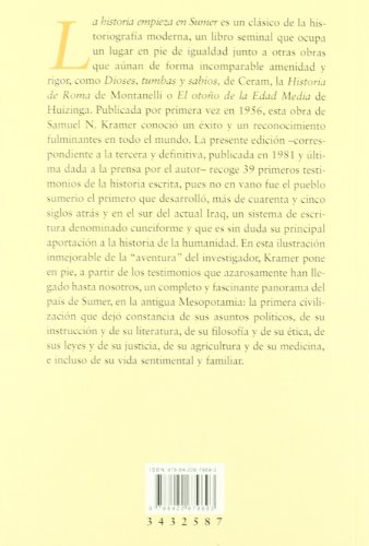 La historia empieza en Sumer: 39 testimonios de la Historia escrita (Libros Singulares (Ls))