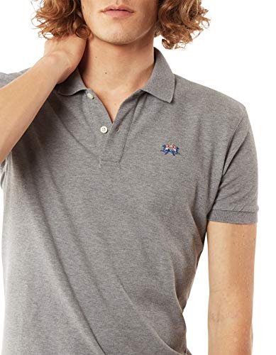 La Martina Eduardo Polo, Gris (Medium Heather Grey 01002), Large para Hombre