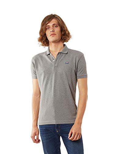 La Martina Eduardo Polo, Gris (Medium Heather Grey 01002), Large para Hombre