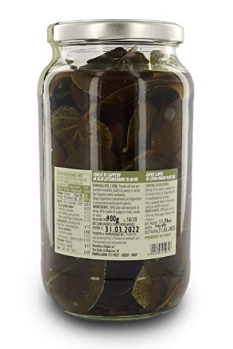 La Nicchia Pantelleria - Hojas de Alcaparras en Aceite de Oliva Virgen Extra 900g