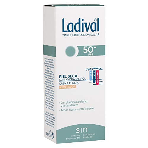 Ladival Protector Solar Facial Piel Seca con color- FPS 50+, 50 ml