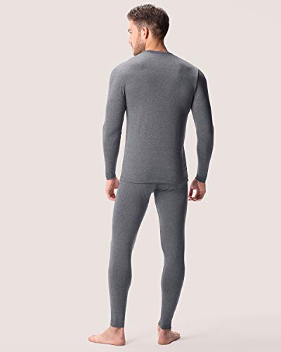 LAPASA Set de Ropa Térmica para Hombre. -Brushed Back Fabric Technique- M11 (S (Detalle en descripción), Dark Grey (Gris Oscuro))