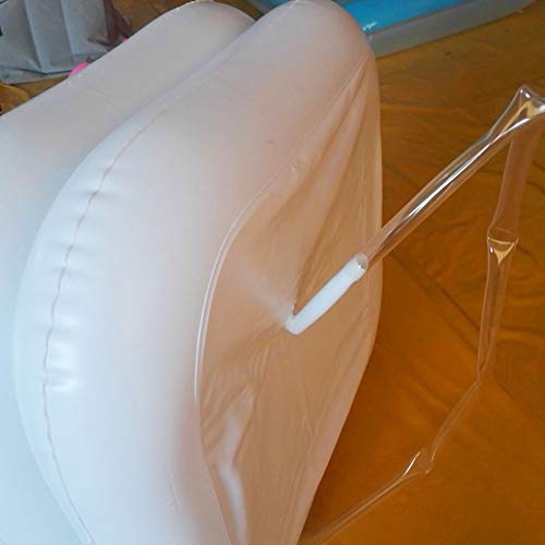 Lavabo inflable de PVC para el pelo, ducha portátil con tubo de drenaje, lavar el pelo en la cama para personas mayores, discapacitados, encuadernado con tubo de drenaje