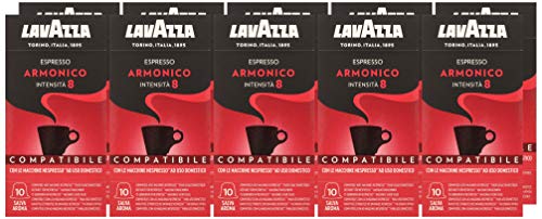 Lavazza Cápsulas de Café Compatibles Nespresso Espresso Armonico, Paquetes de 10 x 10 Cápsulas (Total: 100 Cápsulas)