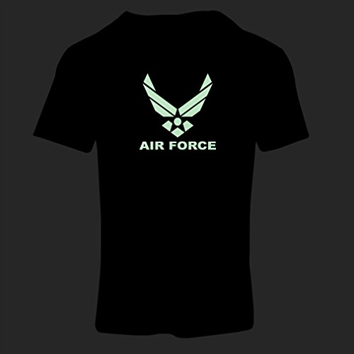 lepni.me Camiseta Mujer United States Air Force (USAF) - U. S. Army, USA Armed Forces (Medium Negro Fluorescente)