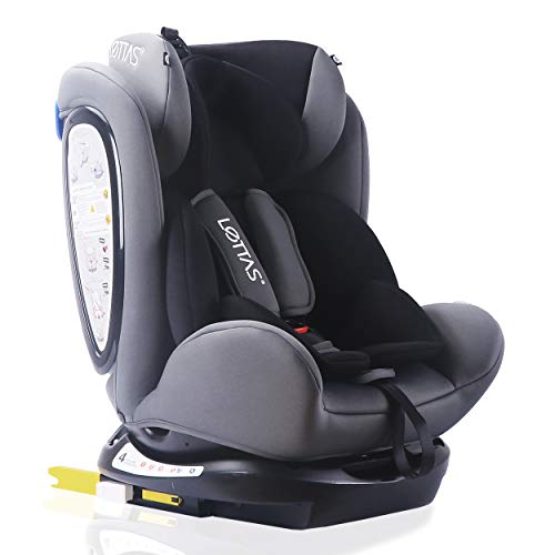 LETTAS Silla de Coche con isofix, Grupos 0+1/2/3 (0-36 kg, 0-12 años)