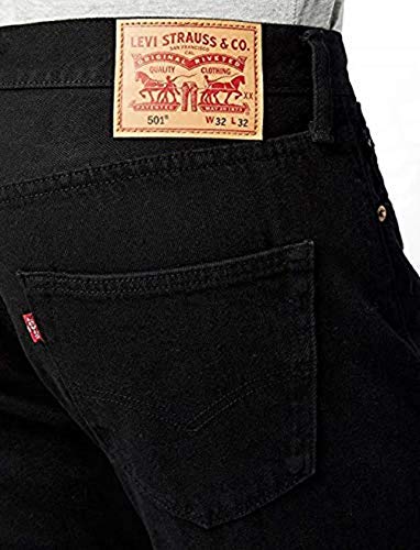 Levi's 501 Original Fit Jeans Vaqueros, Black 0165, 28W / 32L para Hombre