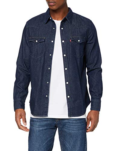 Levi's Barstow Western Standard Camisa, Azul (Red Cast Rinse Marbled T2 H2 19 0000), Large para Hombre