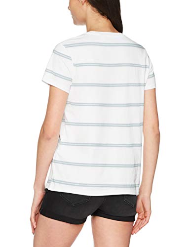 Levi's Perfect-tee Camiseta de Manga Corta, Multicolor (Alyssa Stripe Cloud Dancer 0062), Small para Mujer