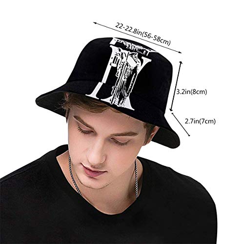 LianLiYa - Tarot ermitaño plegable sombra, sombrero de pescador unisex al aire libre, informal, impreso, sombrero de pescador, sombrero de viaje, sombrero de playa negro