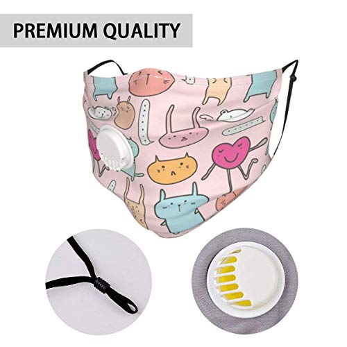 Lindo Protector de protección Reutilizable para Animales con filtros de válvula de respiración y 2 filtros para Hombres/Mujeres