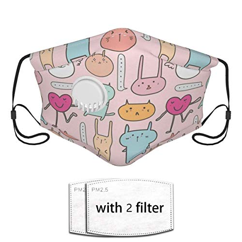 Lindo Protector de protección Reutilizable para Animales con filtros de válvula de respiración y 2 filtros para Hombres/Mujeres