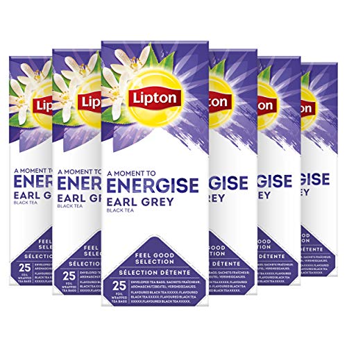 Lipton Gama Sensaciones Té Negro Earl Grey - 6 cajas de 25 sobres