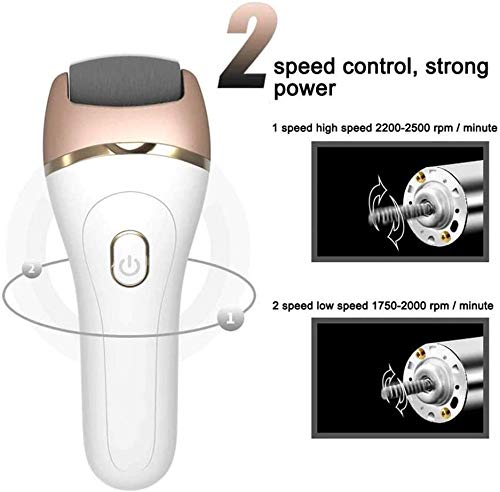 LKNJLL Remover eléctrica del callo del pie, electrónicos portátiles pie de pedicura Archivo Herramientas, Herramientas de pedicura con 3 rodillos y USB recargable cuidado de los pies herramienta perfe