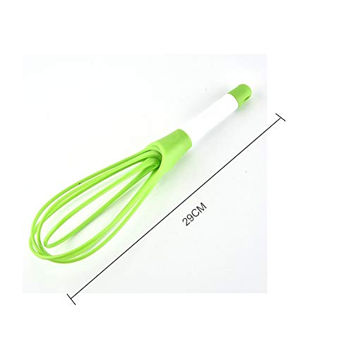 Lku Batidor Batidora batidora giratoria Manual Multifuncional Mini Cocina de plástico batidora de Huevos Herramienta para Hornear Huevos, Verde