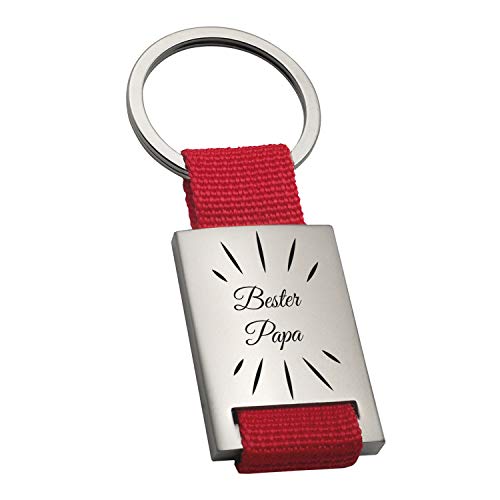 Llavero de Metal con Texto en alemán Bester Papa, Colgante Personalizable con Grabado y Nombre, Idea de Regalo para el día del Padre, Regalo Personalizable