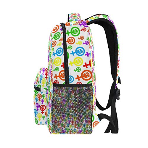 LNLN Mochilas de arcoíris Feministas, Mochila Escolar, Mochila de Viaje, Senderismo, Acampada