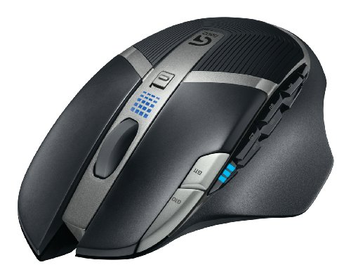 Logitech G602 Ratón Inalámbrico, 2,500 dpi, 11 Botones Programables, Batería de 250h, Memoría Integada, Compatible con PC/Mac, Versión Alemana,Negro