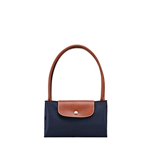 LongchampBolsa Le pliage bolsos mujer,Bolso de hombro de Lona plegable Tote (azul)