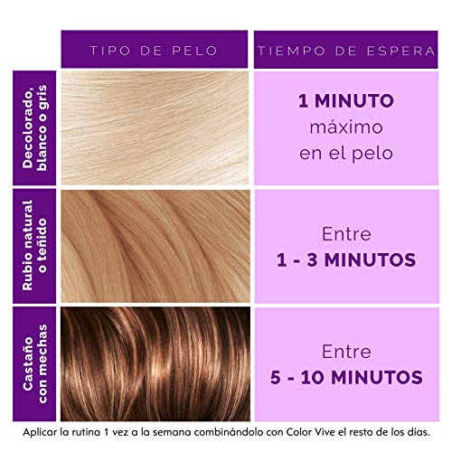 L'Oreal Paris Elvive Color Vive - Mascarilla Violeta Matizadora para Pelo Teñido, Rubio, Decolorado o Gris - Pack Ahorro de 3 Unidades x 150 ml, Total: 450 ml