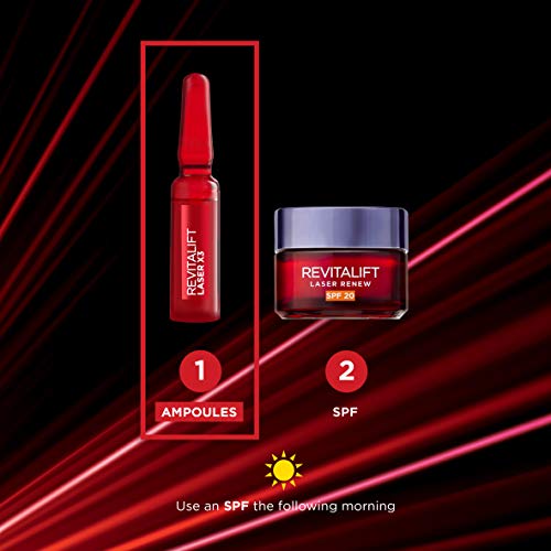 L'Oreal Paris - Pelado de ácido glicólico Revitalift Laser Renew, 10% ácido glicólico ampollas de suero de 7 x 1 ml