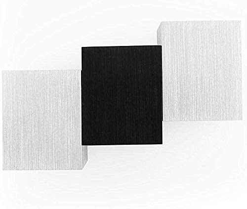 Louvra Apliques de Pared Lámpara de Pared en Moda de Puro Aluminio 2 LED 6W, Iluminación de Pasillo, Entrada, Dormitorio, Decoración Hogar, Blanco Cálido