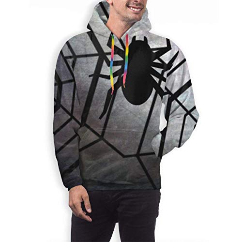 Love girl Halloween Spider Web 3 Sudadera con Capucha con Estampado Digital 3D Realista para Hombre