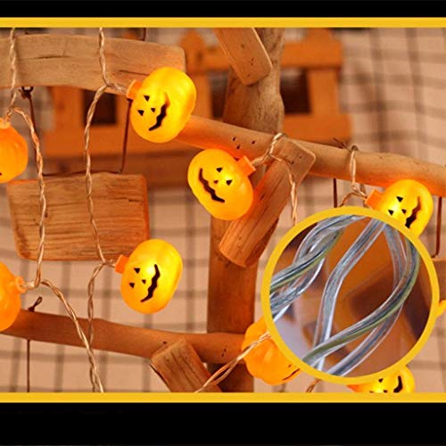 Luces de la secuencia del LED, luces LED del cuento de hadas de Halloween, decoración casera al aire libre (Color : As Picture-10lights2.5Msolar)