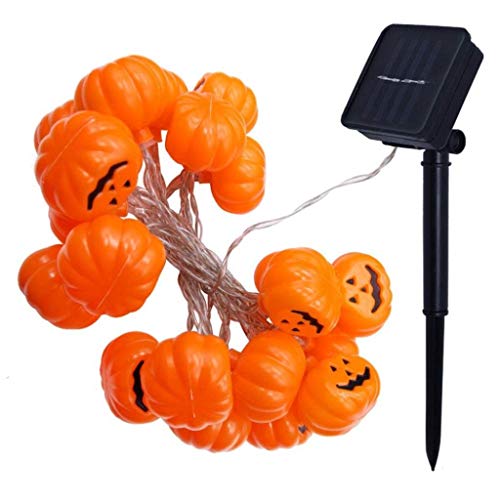 Luces de la secuencia del LED, luces LED del cuento de hadas de Halloween, decoración casera al aire libre (Color : As Picture-10lights2.5Msolar)