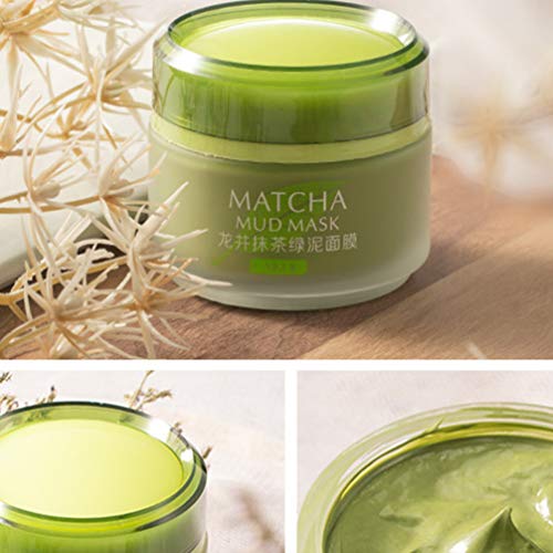 Lurrose La Mascarilla Facial de Té Verde Matcha Elimina Las Espinillas Reduce Las Arrugas Nutre E Hidrata para Todo Tipo de Cara (Verde)