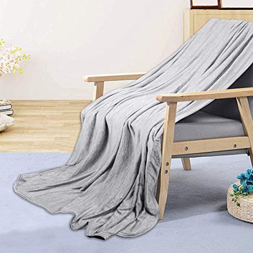 Luxear Manta Fria para Sofás de Verano, Manta Extra Suave con Japón Última Tecnología de Refrigeración Automática Manta Gris Reversible Transpirable para Cama Unisex Bebe Gato Perro, 150x200 cm